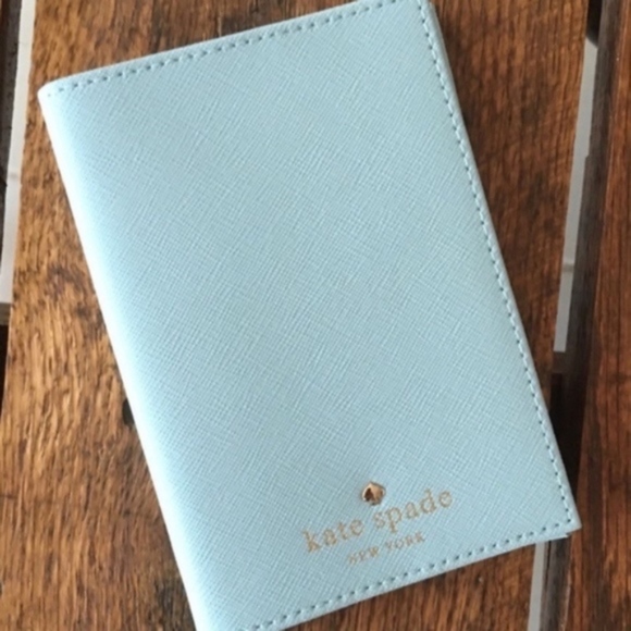 kate spade Accessories - Kate Spade Passport Holder RARE Cy Blue NWT!